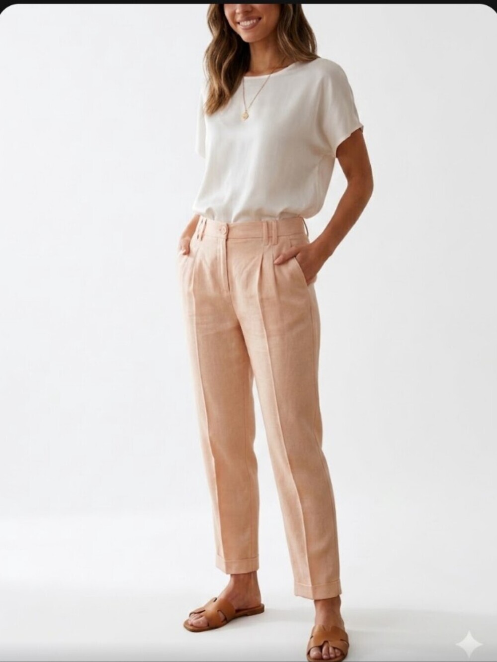 NWT Massimo Dutti Straight Leg Linen Trouser Pant